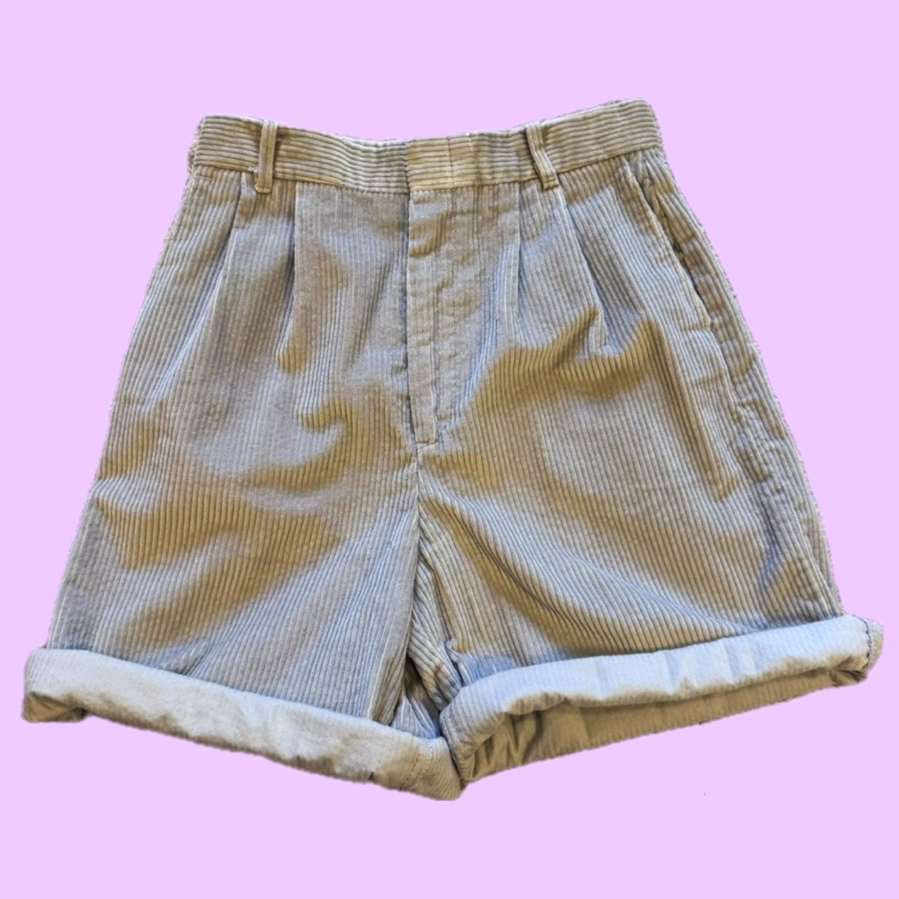 ~2 for $12~ Vintage Corduroy Trouser Shorts